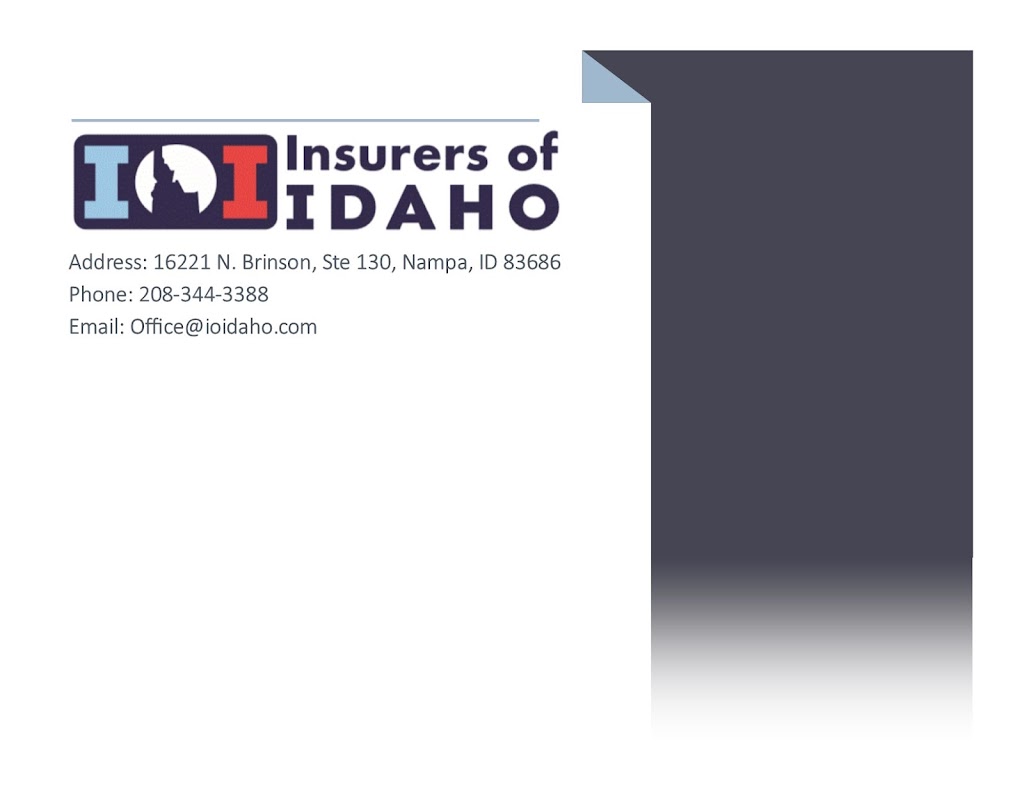 Insurers of Idaho | 16211 N Brinson St STE 130, Nampa, ID 83687, USA | Phone: (208) 344-3388