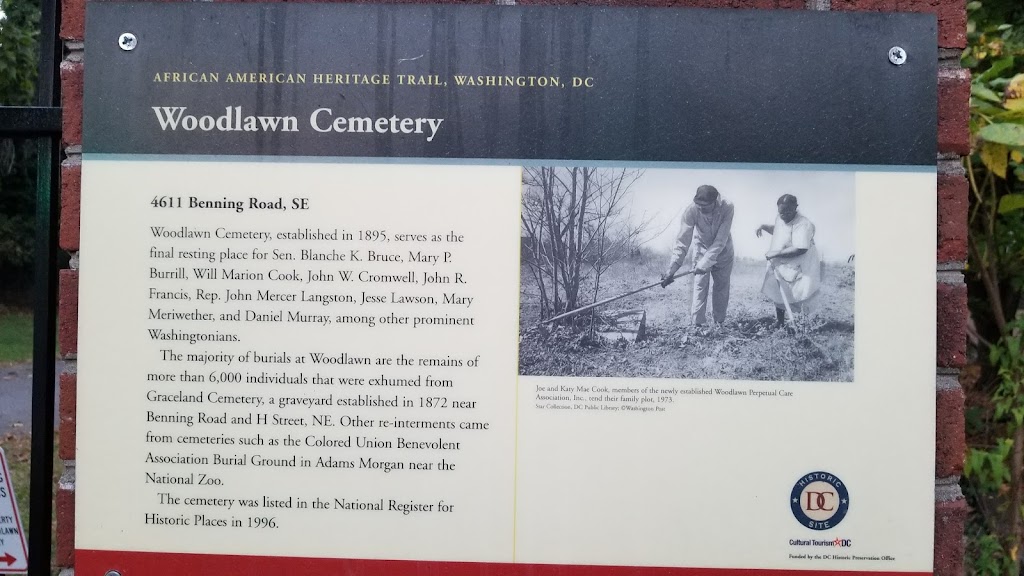 Woodlawn Cemetery | 4611 Benning Rd SE, Washington, DC 20019, USA | Phone: (301) 356-7191