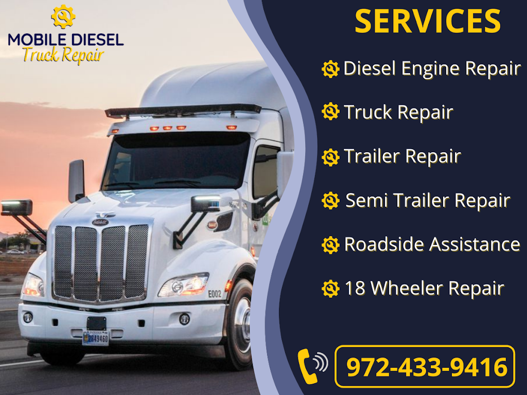 Mobile Diesel Truck Repair | 411 Willow Trail Dr, Grand Prairie, TX 75052, USA | Phone: (972) 433-9416