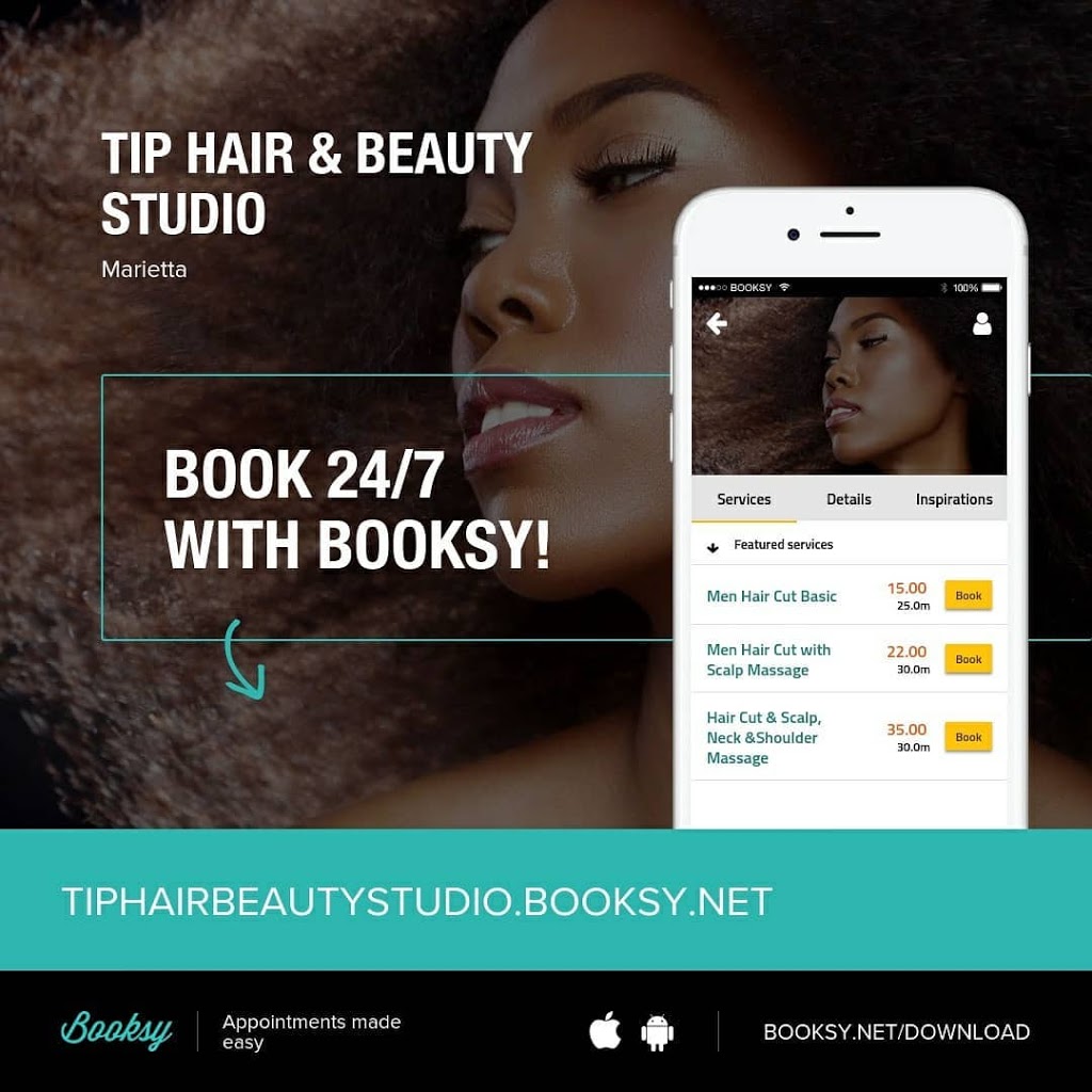 TIP Hair & Beauty Studio | 113 Scott Dr SE, Marietta, GA 30067, USA | Phone: (770) 694-6699
