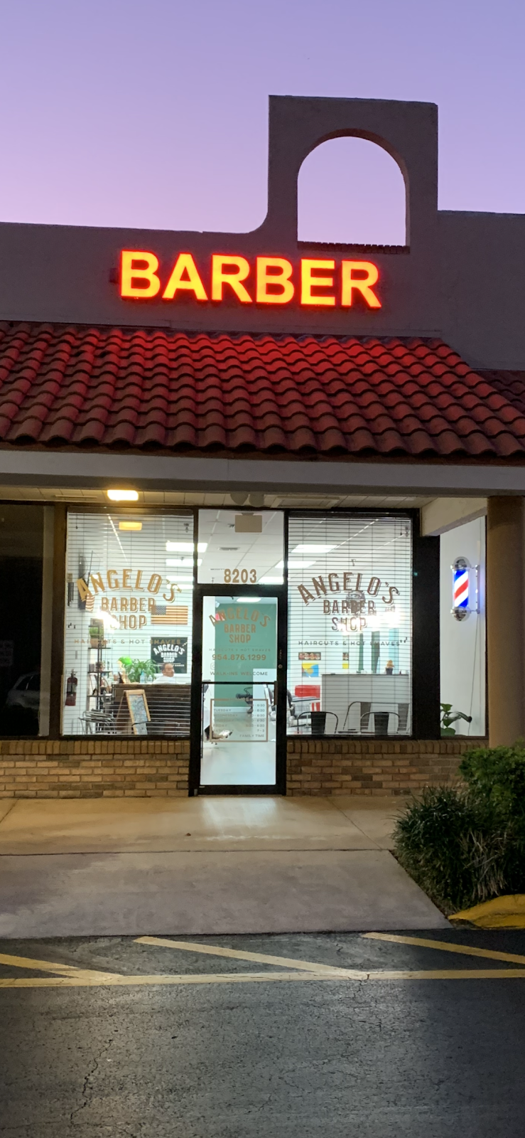 Angelos Barber Shop | 8203 N Pine Island Rd Suite 8203, Tamarac, FL 33321, USA | Phone: (954) 876-1299