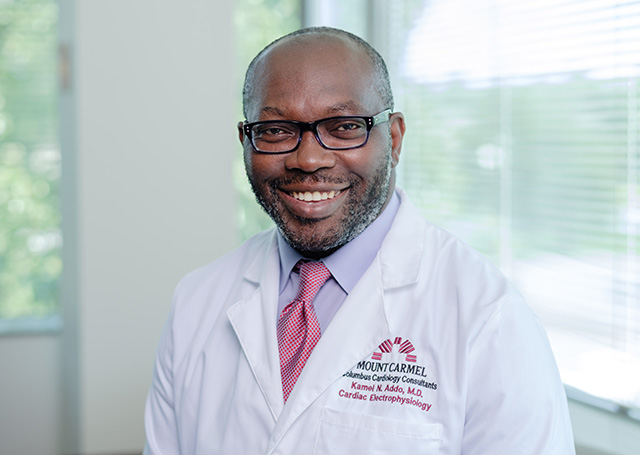 Kamel Addo, MD, FACC, FHRS | 7901 Diley Rd Suite 140, Canal Winchester, OH 43110, USA | Phone: (614) 627-2000