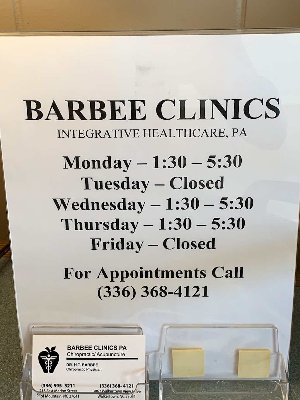Dr. Ted Barbee, D.C. | 213 E Marion St, Pilot Mountain, NC 27041, USA | Phone: (336) 368-4121