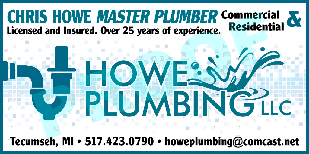 Howe Plumbing, LLC. | 115 Bidwell St, Tecumseh, MI 49286, USA | Phone: (517) 423-0790