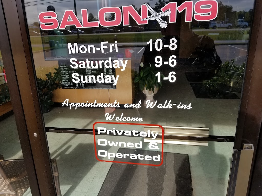 Salon 119 | 149 Buck Creek Plaza B, Alabaster, AL 35007, USA | Phone: (205) 663-8680