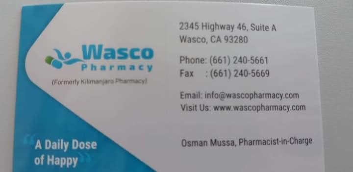 Wasco Pharmacy | 2345 CA-46 A, Wasco, CA 93280, USA | Phone: (661) 240-5661