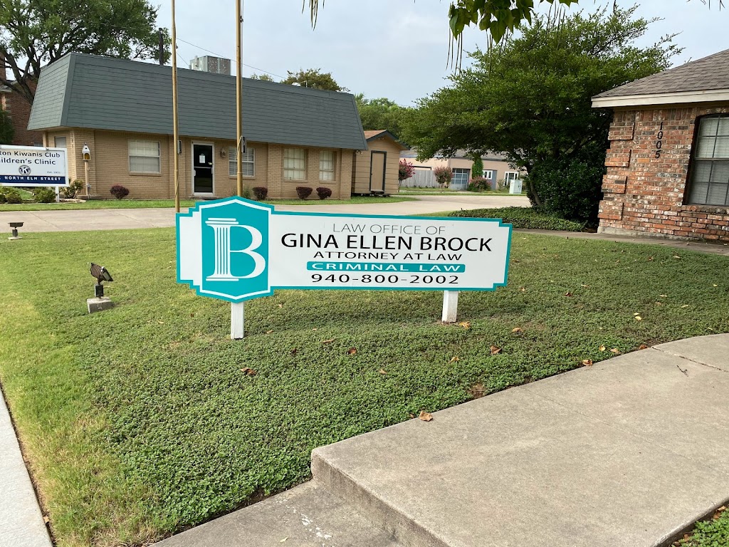 Law Office of Gina Ellen Brock | 1005 N Elm St Suite #200, Denton, TX 76201, USA | Phone: (940) 368-6034