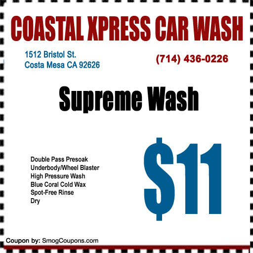 Coastal Xpress Car Wash | 1512 Bristol St, Costa Mesa, CA 92626, USA | Phone: (714) 436-0226