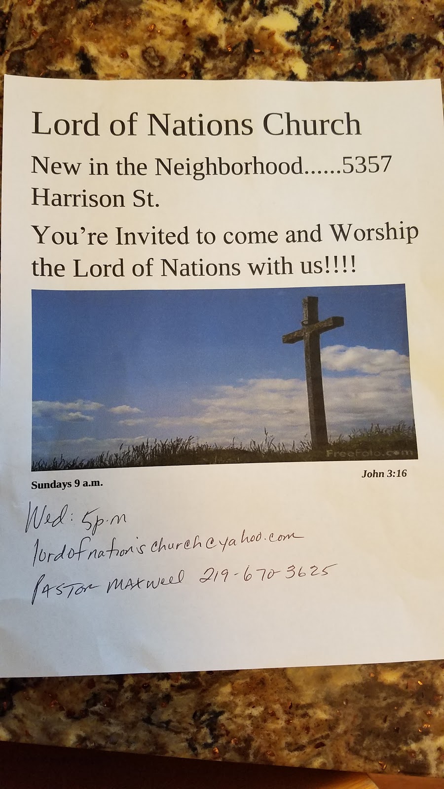 Lord of Nations Church | 5357 Harrison St, Merrillville, IN 46410, USA | Phone: (219) 670-3625