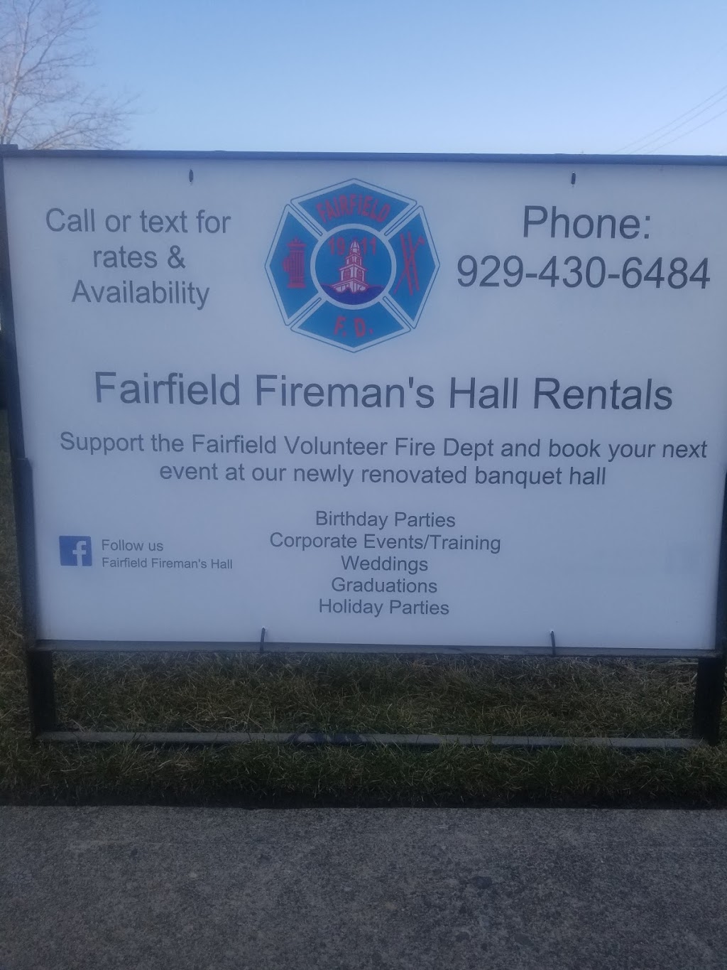 Fairfield Fire Hall Rental | 5 Commerce Rd, Fairfield, NJ 07004, USA | Phone: (929) 430-6484
