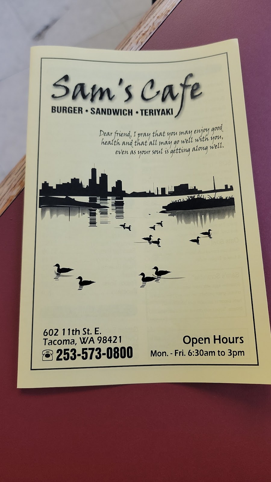 Sams Cafe | 602 E 11th St, Tacoma, WA 98421, USA | Phone: (253) 573-0800