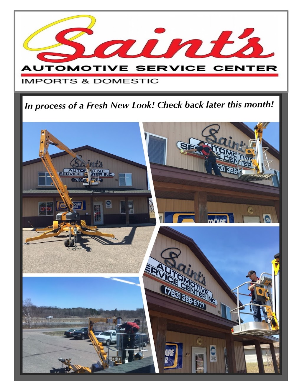 Saints Automotive Service Center | 31336 125th St, Princeton, MN 55371, USA | Phone: (763) 389-9777