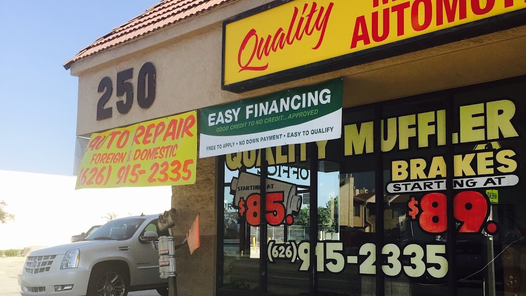 Quality Muffler and Auto Service | 250 E Arrow Hwy, Covina, CA 91722, USA | Phone: (626) 915-2335