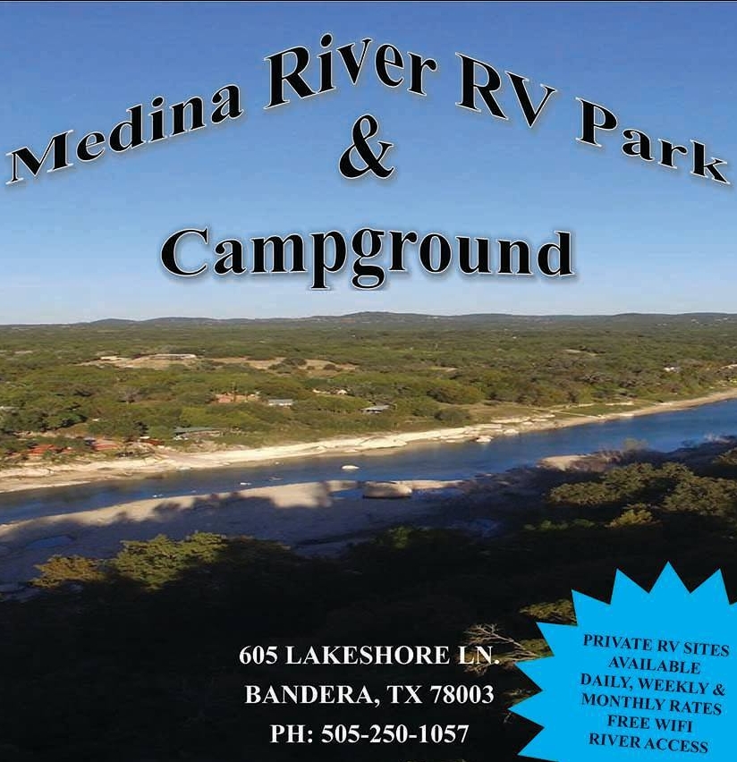 Medina River Rv Park and Camping | 605 Lakeshore Ln, Bandera, TX 78003, USA | Phone: (830) 423-6922