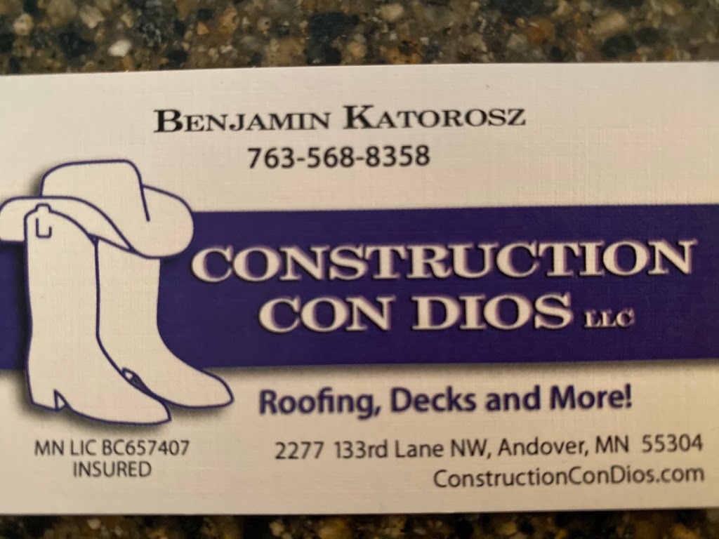 Construction Con Dios, LLC | 2277 133rd Ln NW, Andover, MN 55304 | Phone: (763) 568-8358