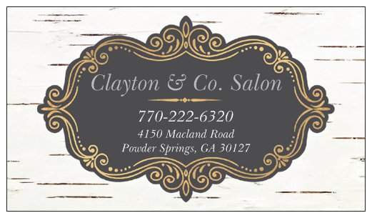 Clayton & Co Salon | 4150 Macland Rd, Powder Springs, GA 30127, USA | Phone: (770) 222-6320