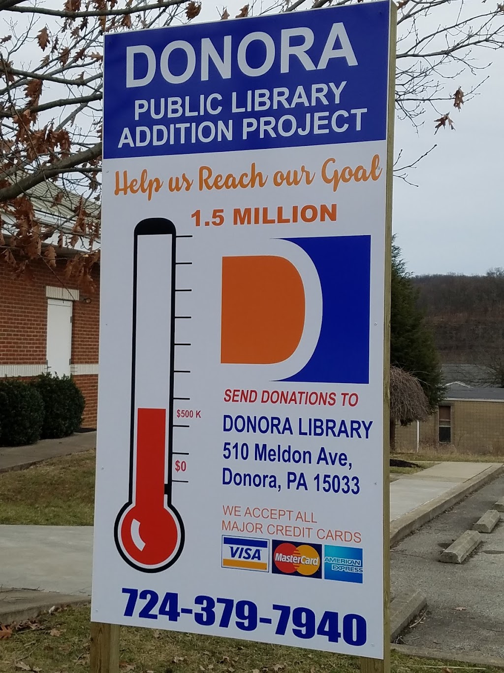 Donora Public Library | 510 Meldon Ave, Donora, PA 15033, USA | Phone: (724) 379-7940