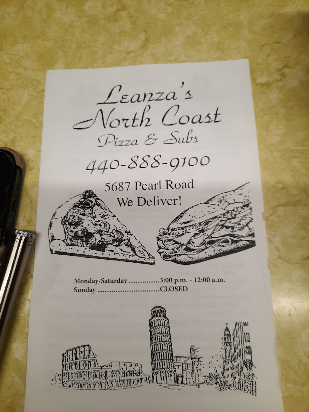 Leanzas North Coast Pizza & Subs | 5687 Pearl Rd, Parma, OH 44129, USA | Phone: (440) 888-9100