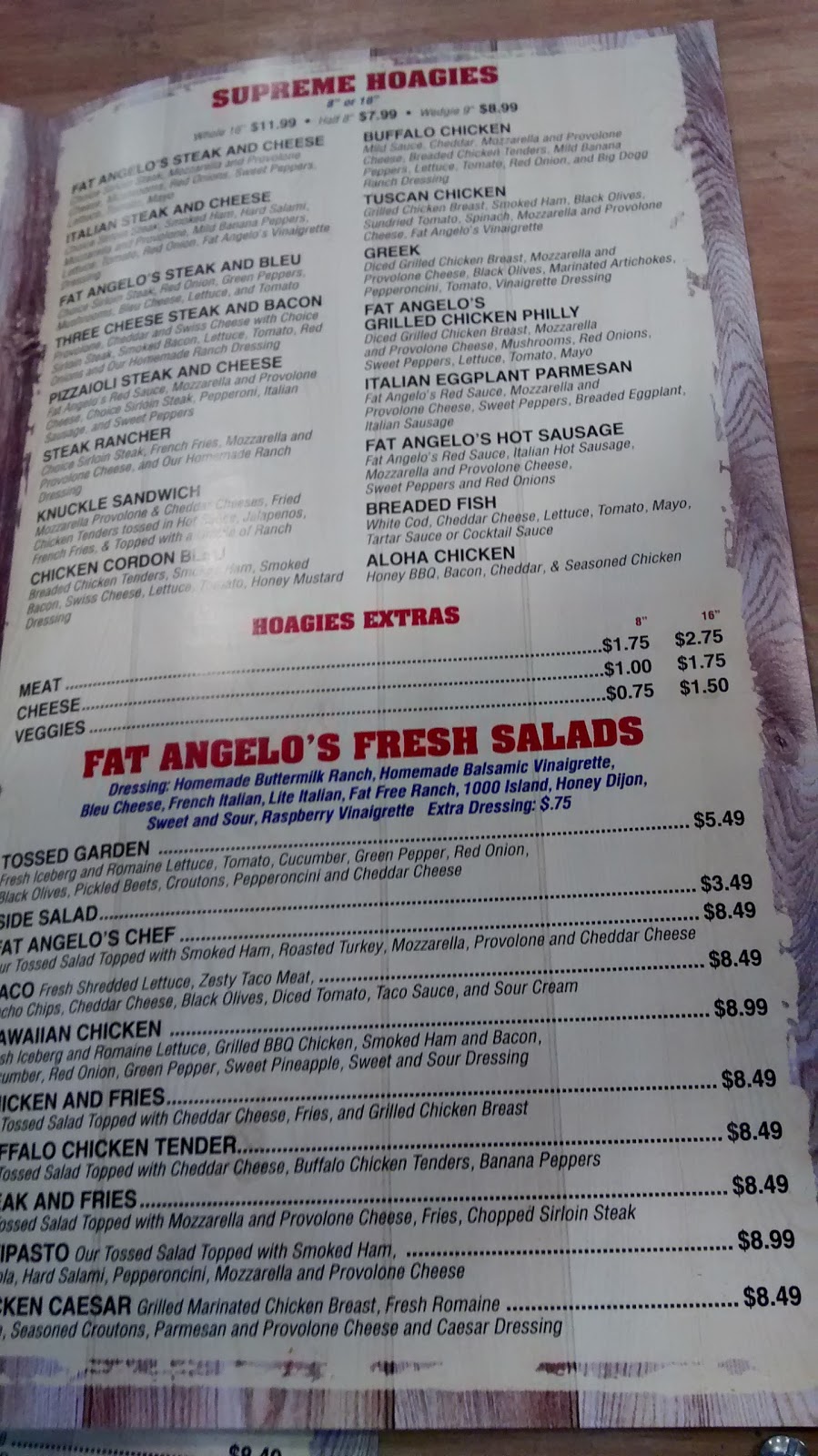 Fat Angelos | 136 Filbert Orient Rd, New Salem, PA 15468, USA | Phone: (724) 246-1234