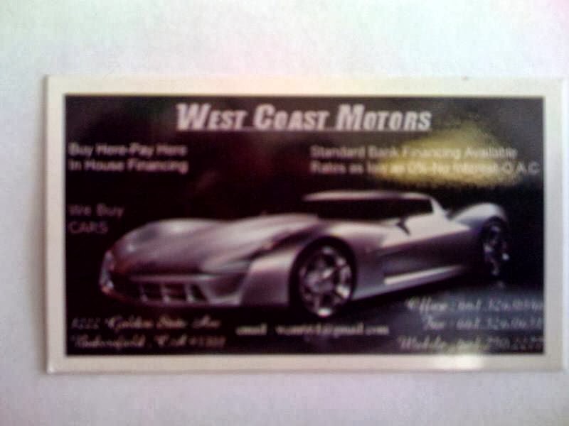 West Coast Motors | 5512 S Union Ave, Bakersfield, CA 93307, USA | Phone: (661) 833-3133