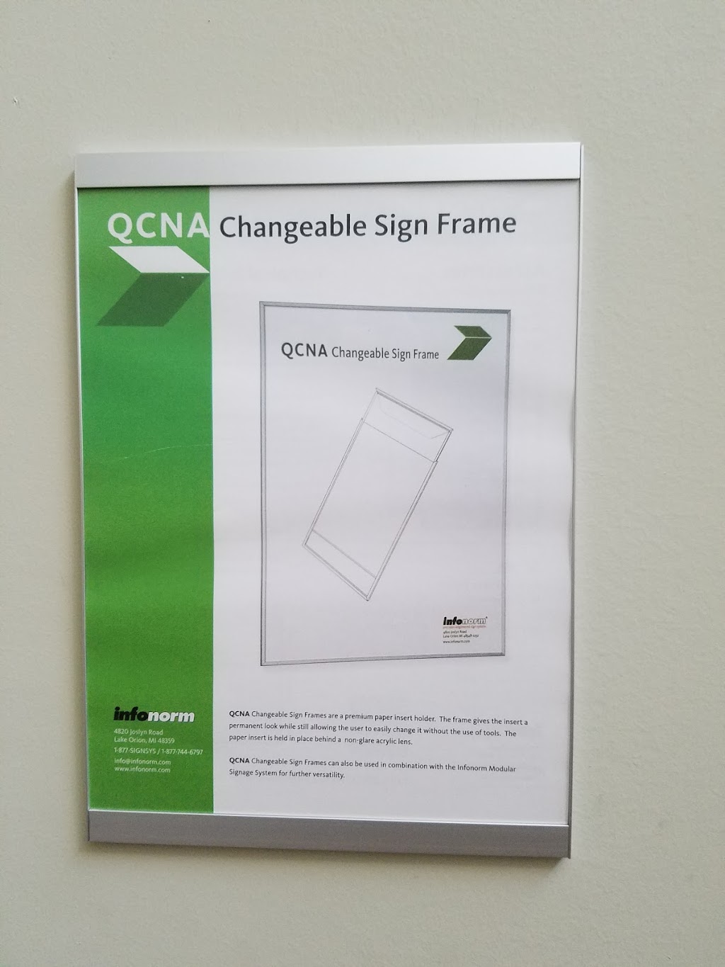 Infonorm Frame Signs | 4820 Joslyn Rd, Orion Twp, MI 48359, USA | Phone: (248) 276-9027