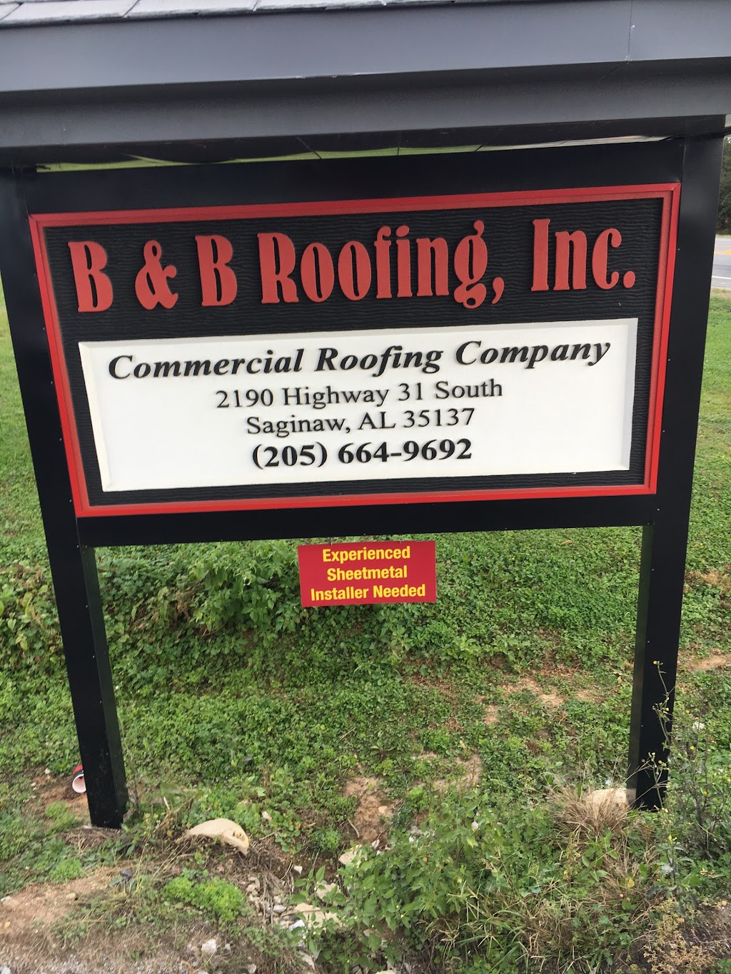 B & B Roofing Inc | 2190 US-31, Saginaw, AL 35137, USA | Phone: (205) 664-9692