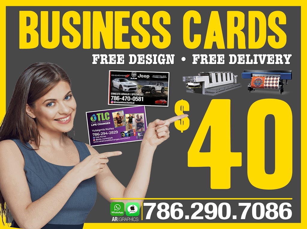 AR Graphics | Printing | Business Cards | Banners | 16604 Sheridan St, Pembroke Pines, FL 33028, USA | Phone: (786) 290-7086