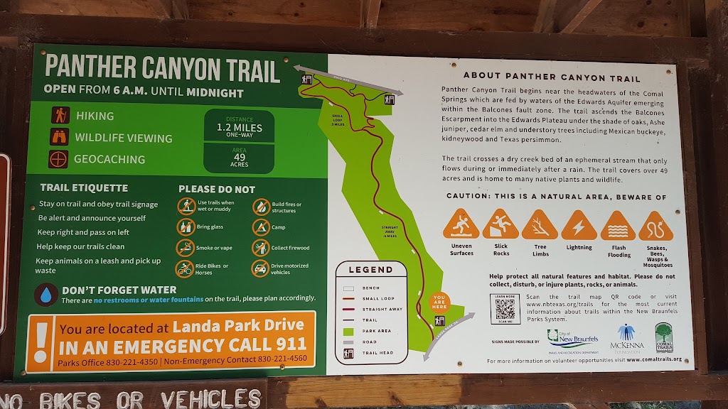 Panther Canyon Nature Trail | 15 Gazebo Cir, New Braunfels, TX 78130, USA | Phone: (830) 221-4350