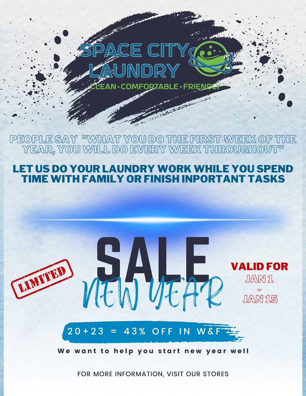 Space City Laundry/Lavanderia - Glenmont | 6095 Glenmont Dr, Houston, TX 77081, USA | Phone: (865) 657-7081