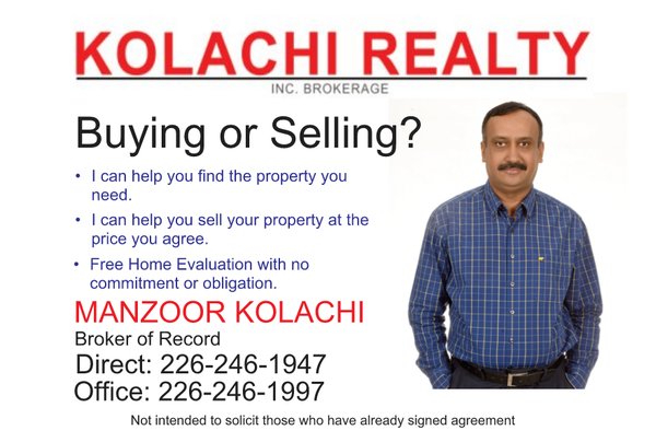 Manzoor Kolachi | 3054 Northway Ave, Windsor, ON N9E 4V6, Canada | Phone: (226) 246-1947