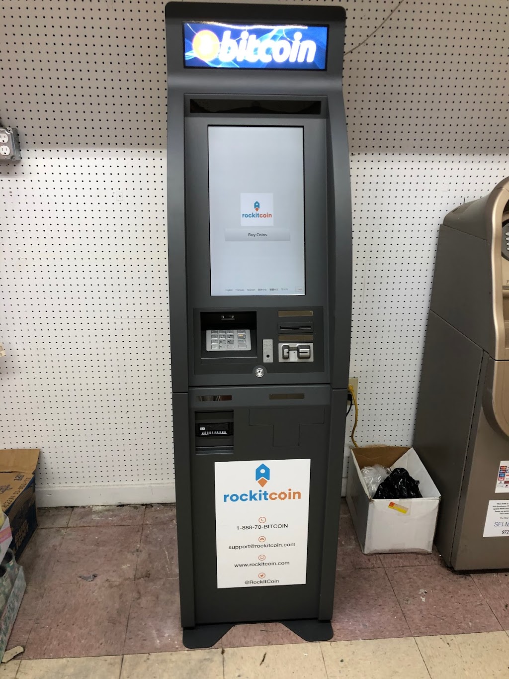 RockItCoin Bitcoin ATM | 5605 E Grand Ave, Dallas, TX 75223, USA | Phone: (888) 702-5109