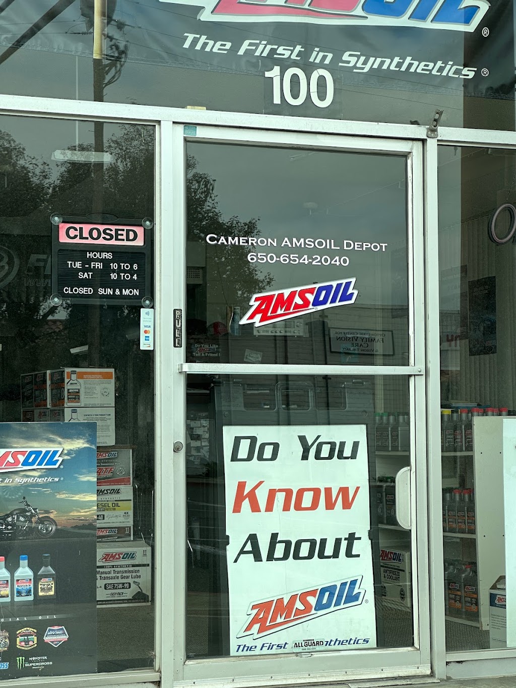 Cameron AMSOIL Depot | 100 El Camino Real, San Carlos, CA 94070, USA | Phone: (650) 654-2040