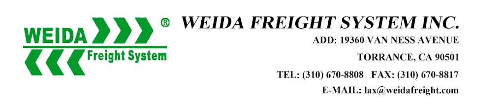 Weida Freight System, Inc. | 19360 Van Ness Ave, Torrance, CA 90501, USA | Phone: (310) 670-8808