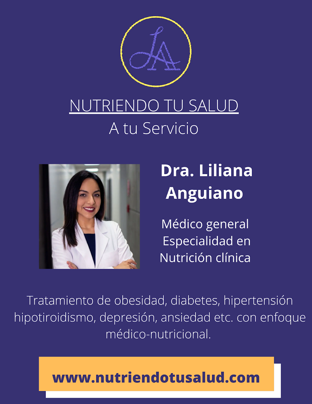 Dra. Liliana Anguiano Nutriendo tu Salud | Ave. Las Palmas #4710 22106, A 3, altos de ISSSTECALI, 22106 Tijuana, B.C., Mexico | Phone: 664 307 4760
