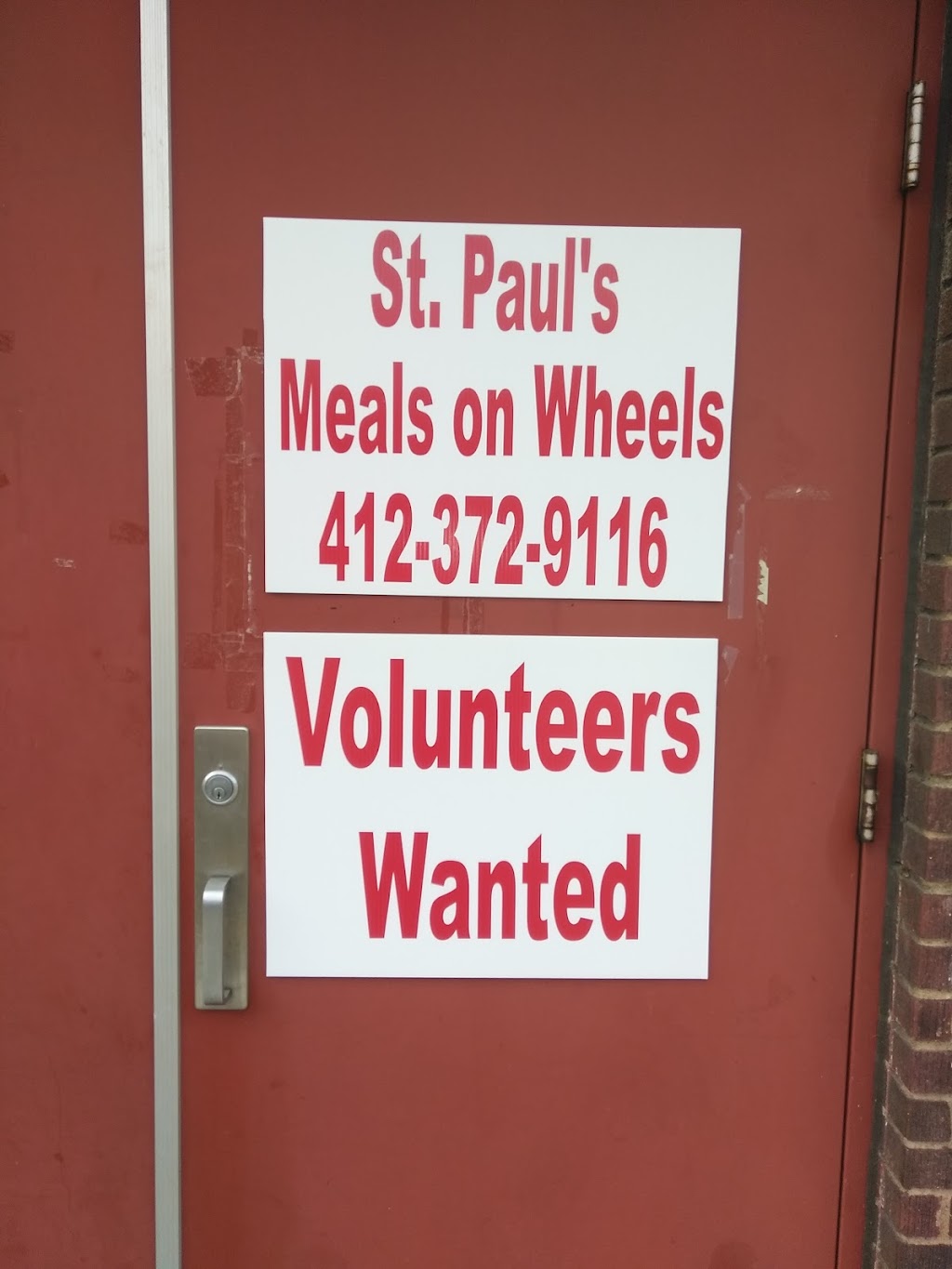 St. Pauls Meals on Wheels | 416 Center Ave, Pitcairn, PA 15140, USA | Phone: (412) 372-9116