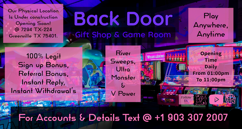 Back Door Games | 7294 TX-224, Greenville, TX 75401, USA | Phone: (903) 307-2007