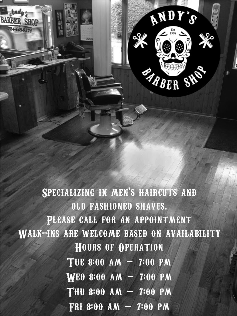 Andys Barber Shop | 1183 Lincoln St, Vandergrift, PA 15690 | Phone: (724) 448-9371