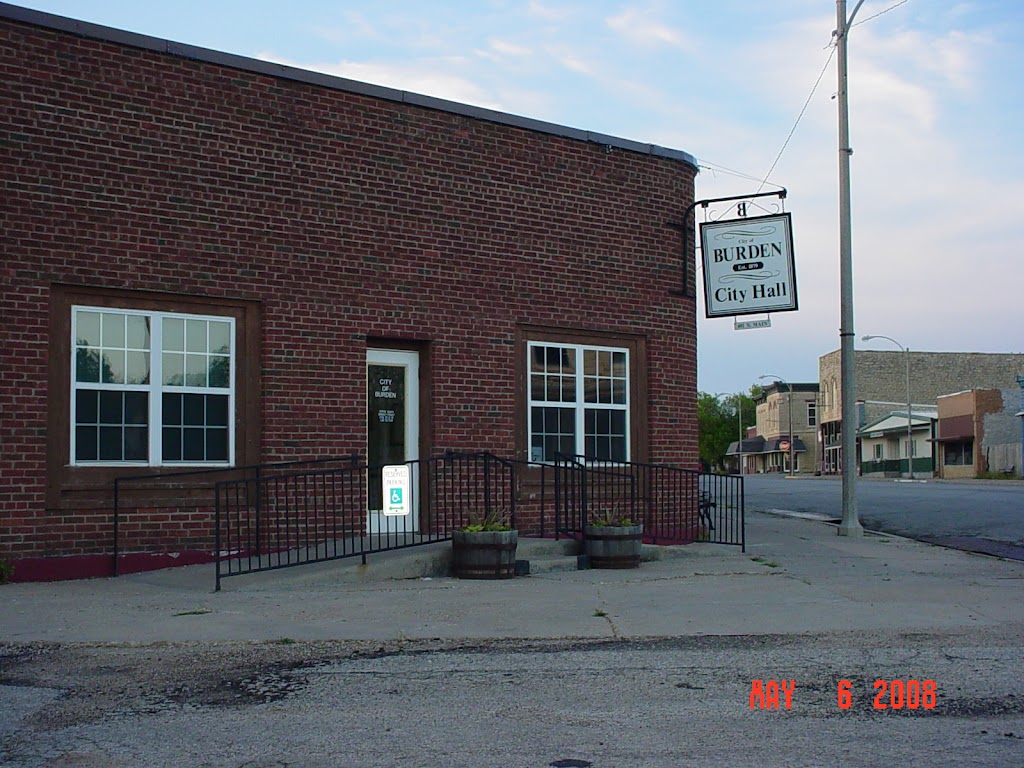 Burden City Hall | 401 N Main St, Burden, KS 67019, USA | Phone: (620) 438-2360