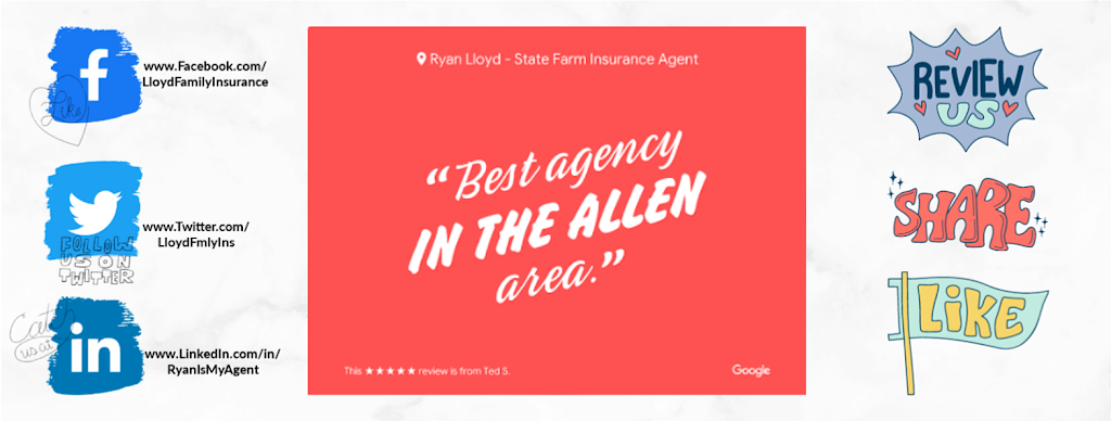 Ryan Lloyd - State Farm Insurance Agent | 1201 E Main St Suite 108, Allen, TX 75002, USA | Phone: (469) 675-3353