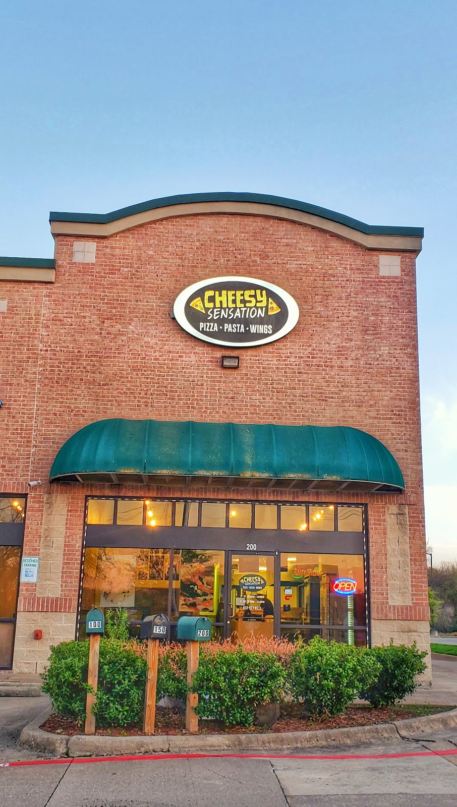 Cheesy Sensation $ (Pizza, Pasta, Sandwiches And Wings) | 2120 Hedgcoxe Rd, Plano, TX 75025, USA | Phone: (972) 517-8111