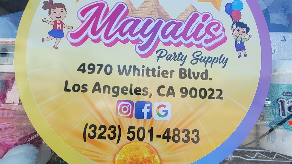 Mayalis Party Supply | 4970 Whittier Blvd, East Los Angeles, CA 90022, USA | Phone: (323) 501-4833