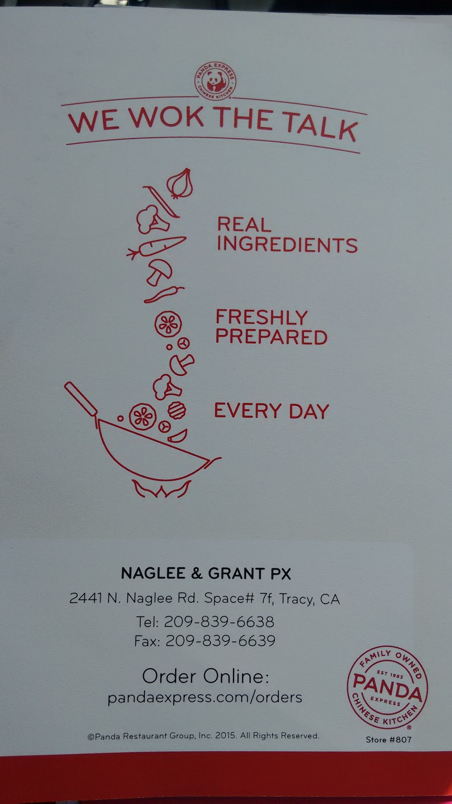 Panda Express | 2441 N. Naglee Rd. Space# 7f, Tracy, CA 95304, USA | Phone: (209) 839-6638