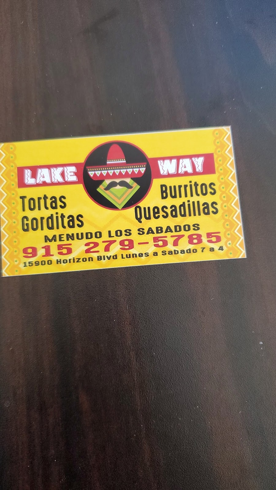 Lake Way Burritos | 15900 Horizon Blvd, El Paso, TX 79928, USA | Phone: (915) 279-5785