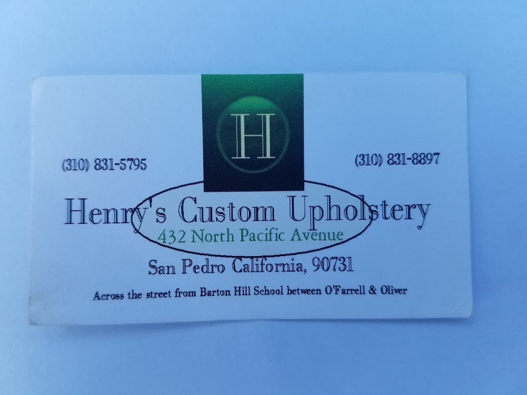 Henrys Custom Upholstery | 432 N Pacific Ave #2020, San Pedro, CA 90731, USA | Phone: (310) 831-5795