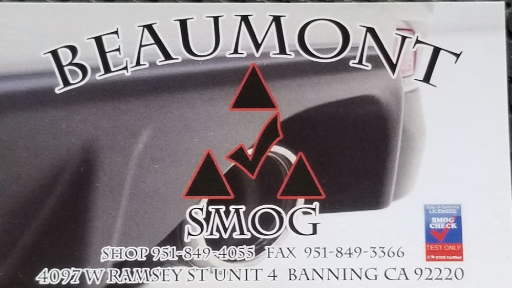 Beaumont Star Smog Test Only | 4097 W Ramsey St #35, Banning, CA 92220, USA | Phone: (951) 849-4055