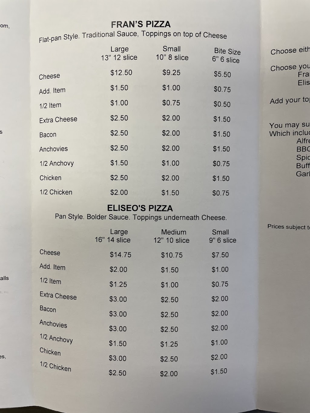 Eliseos Pizza | 3352 Oberlin Ave, Lorain, OH 44053, USA | Phone: (440) 282-8234