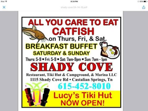 Shady Cove Resort, Marina & Campground LLC | 1115 Shady Cove Rd, Castalian Springs, TN 37031, USA | Phone: (615) 452-8010