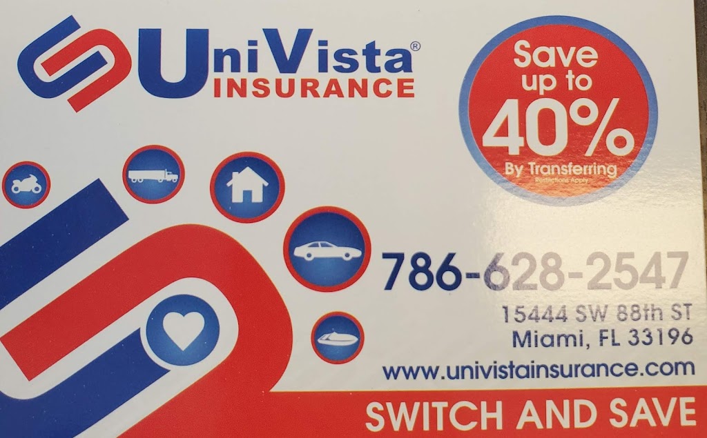 Univista Insurance | 10201 Hammocks Blvd Unit 158, Miami, FL 33196, USA | Phone: (786) 628-2547