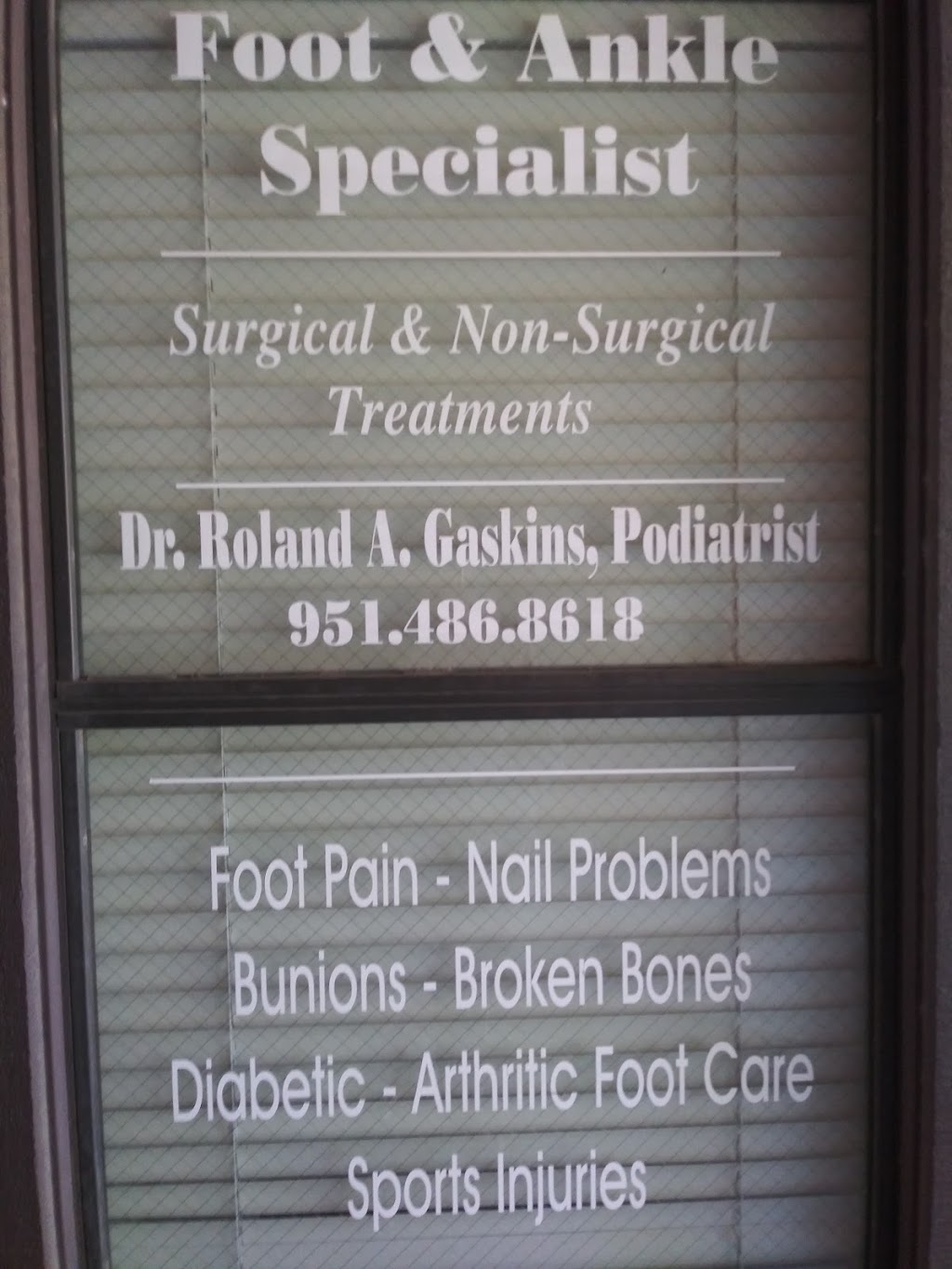 Gaskins Roland a DPM | 23025 Atlantic Cir # C, Moreno Valley, CA 92553, USA | Phone: (951) 486-8618