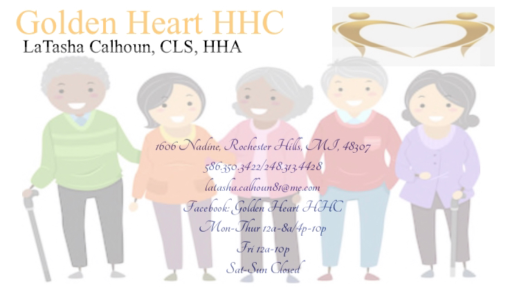 Golden Heart HHC | 1606 Nadine, Rochester Hills, MI 48307, USA | Phone: (248) 491-2649